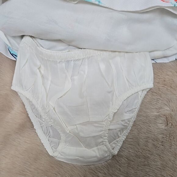 Janie and Jack Sleeveless White and Cream Sundress - Picture 5 of 8